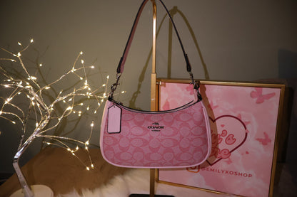 Pink Teri (Silver Hardware)