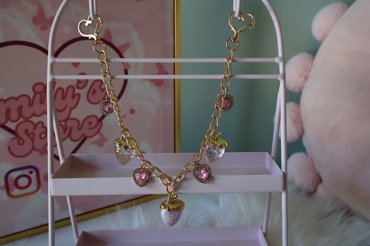 Customized Strawberry/Heart Charm