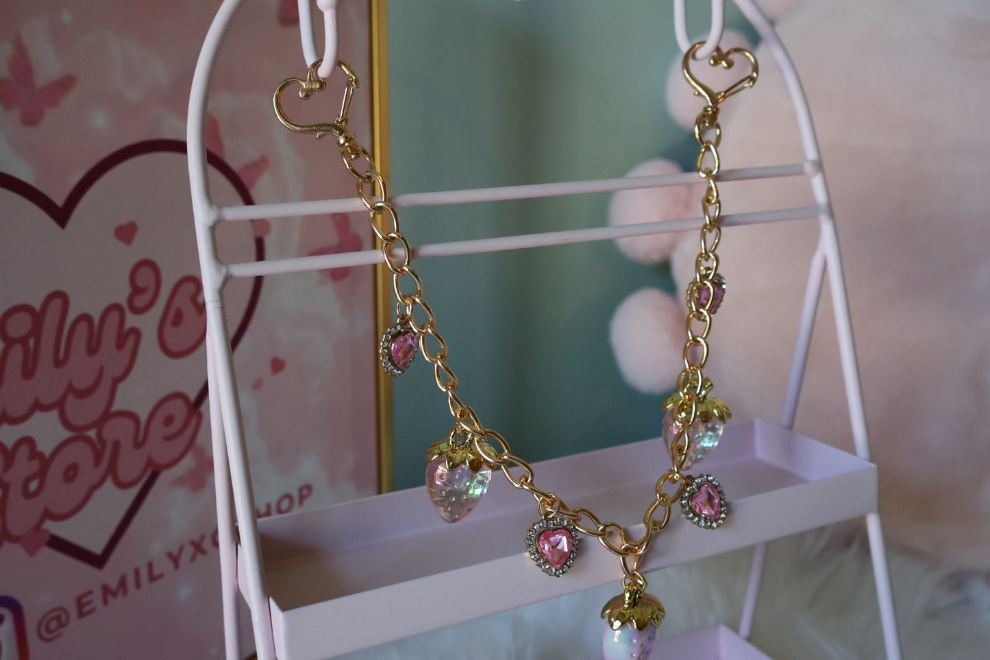 Customized Strawberry/Heart Charm