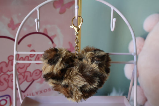 Leopard Heart Shaped Charm